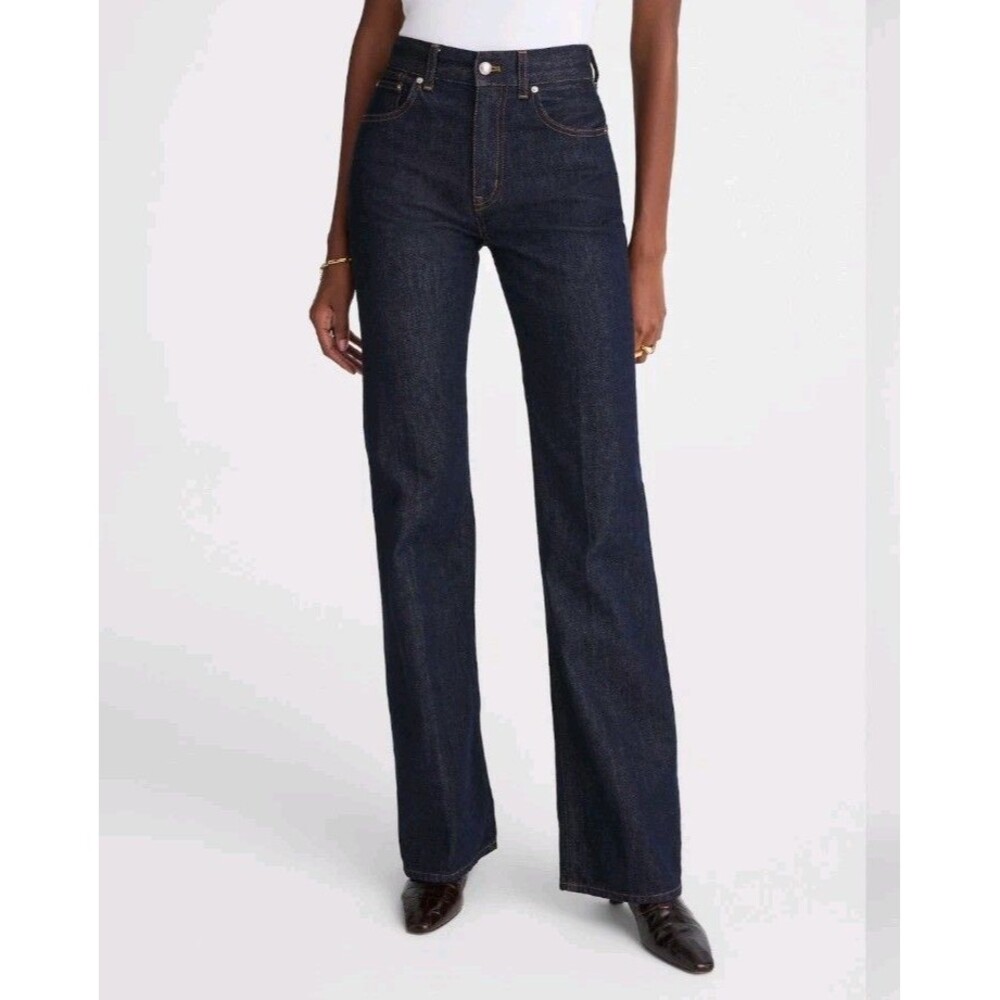 Madewell Jeans Size 27 The Vintage Flare NW185 Rigid Dark Blue Denim